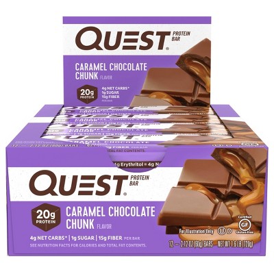 Quest Protein Bar - Caramel Chocolate Chunk - 12ct/25.33oz