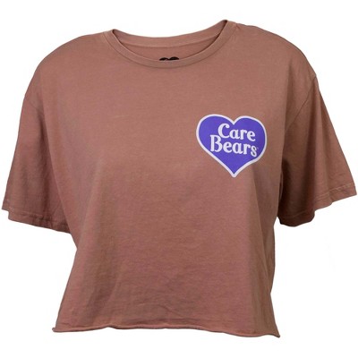 Junior's Care Bears Cheer Bear Back Constellation Cropped T-Shirt