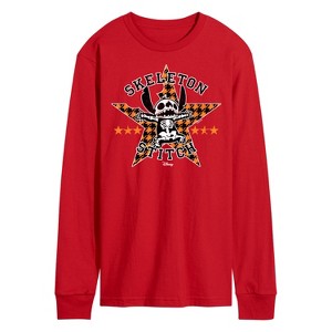 Men's - Lilo and Stitch - Skeleton Stitch Long Sleeve Graphic T-Shirt - 1 of 3