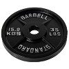 Sapphtopaz Olympic Cast Iron Weight Plates for Barbell, 2-Inch Barbell Plates for Weightlifting and Strength Training in Home & Gym - 3 of 4