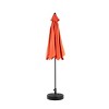 9FT Outdoor Patio Double Sided Umbrella With 6 Steel Ribs,Table Umbrella With Push Button Tilt And Crank,Base Not Included-Coolbibila - 3 of 4