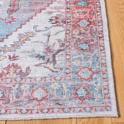 Handmade Red Viscose Chenille 4' x 6' Rectangular Rug