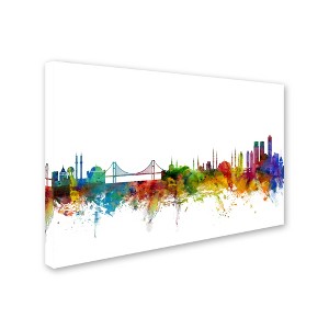 Trademark Fine Art -Michael Tompsett 'Istanbul Turkey Skyline II' Canvas Art - 1 of 3