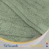 Color Sense 100% Cotton Warm & Cozy Super Soft Antimicrobial Basket Weave Blanket - 4 of 4