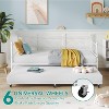 Twin Size Daybed with Trundle, Decorative Heart-Shaped Steel Headboard, Space-Saving Design for Small Rooms, Durable Metal Frame - 3 of 4