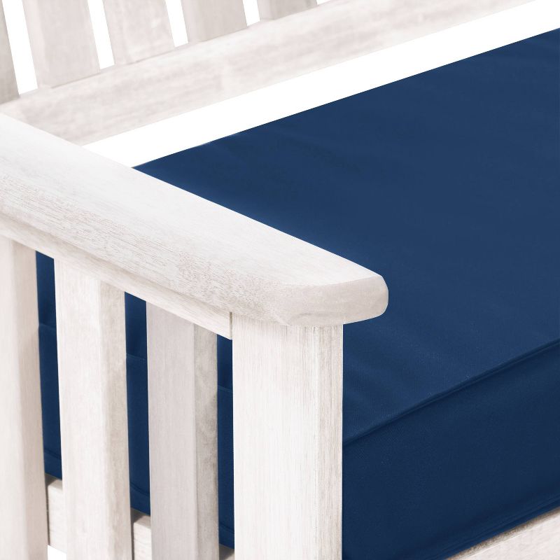 Outdoor Bench - Whitewash - CorLiving, 4 of 10