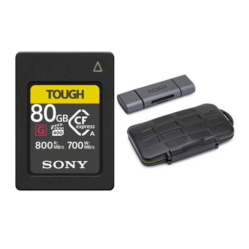 Sony Cfexpress Type A 80gb Memory Card And Storage Carrying Case