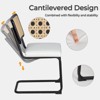 COWLOWN Beige 2 Piece Mid - Century Rattan Dining Chairs with Chrome Metal Legs, Cane Back, and Upholstered Cushions for Home Kitchen & Dining - 2 of 4