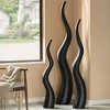 Uniquewise Tall Animal Horn Shape Floor Vase: Elegant Ceramic Black Accent for Entryway, or Living Room Decor - Nature-Inspired Modern Antler Design - 3 of 3
