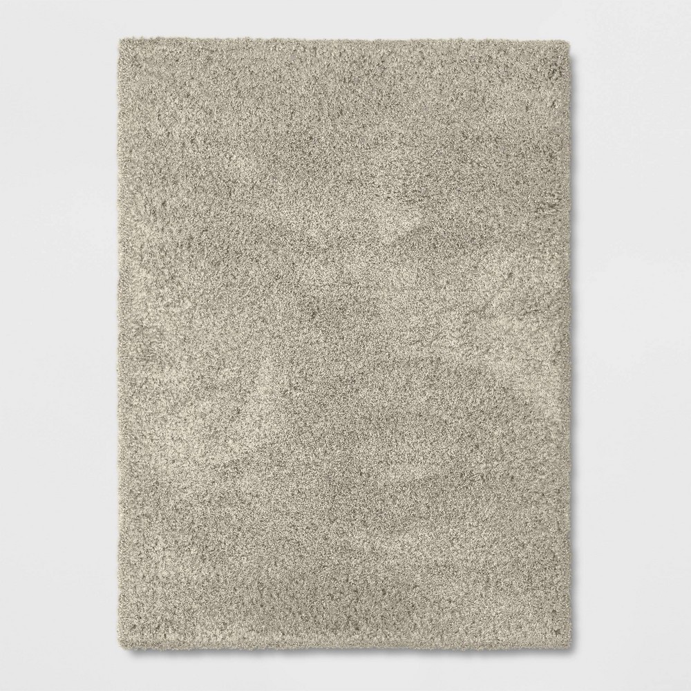 5'1"x6'11" Solid Eyelash Woven Shag Rug Tan - Threshold™