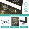 Bestier Gaming Desk with Power Outlets & LED Light, 39.3'' Computer Desk Office Table with Storage Shelves Pegboard - 3 of 4