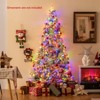Costway 7 FT Half Pre-Lit Xmas Christmas Tree with 240 LED Lights 9 Modes 4-Level Brightness & Timer - 4 of 4