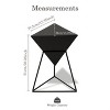 HDZNVF 1pc Farmhouse Style Geometric End Table, Pyramid Side Table Plant Stand - 3 of 4