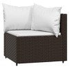 VidaXL 2 Piece Patio Lounge Set with Cushions Poly Rattan Gray - 3 of 4