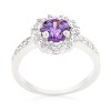 Slickblue 2.1 Ct Round Cut Classic Halo Ring for Women in Rhodium Plated, in 6 Color Options, Sizes 5-10 - 3 of 4