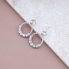 Boho Crystal & Rhinestone Circle Drop Earrings, Gold Open Hoop Vintage CZ Dot Stud Jewelry for Women - 4 of 4