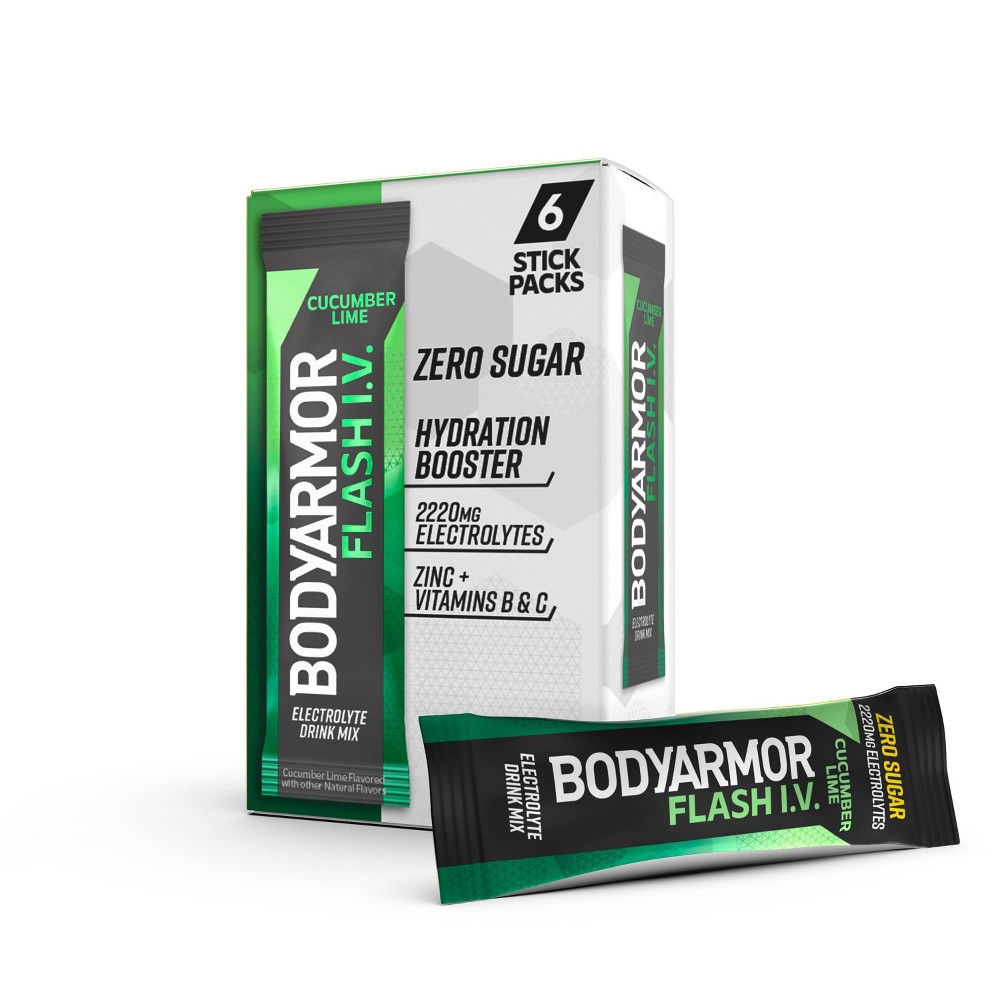 BODYARMOR Flash IV Cucumber Lime Pouches - 6ct