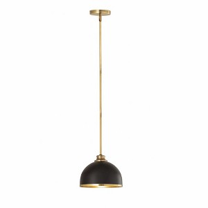 Z-Lite Landry 1 - Light Pendant in  Matte Black/Rubbed Brass - 1 of 1