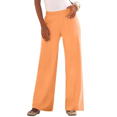 Roaman's Women's Plus Size Wide Leg Soft Knit Pant