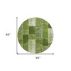 Olive Green And Artichoke Green Patchwork Washable Indoor Outdoor Area Rug - 3 of 4