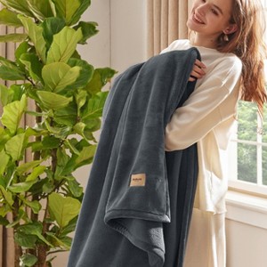 Bedsure Fleece Blanket for Bed - Warm, Cozy, Soft & Peyote Blanket for Winter - 1 of 4