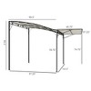 10' x 8' Outdoor Pergola and Patio Gazebo for Garden, Camper, Deck, Doors and Windows - 3 of 4