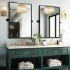 Rectangular Metal Framed Pivoted Bathroom Wall Vanity Mirro - 3 of 4
