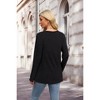 Coolmee Women's Long Sleeve Henley Shirts Business Casual V Neck Midweight Tunic Sweater Knit Work Tops - 2 of 4