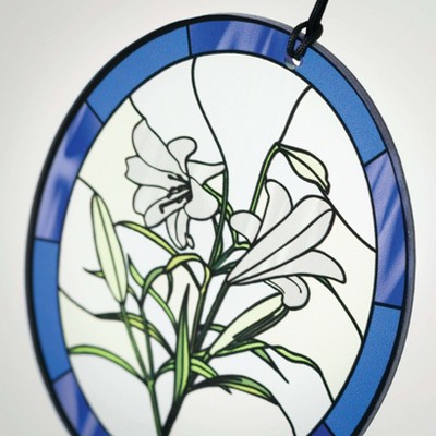 Polished Metal Lily Ornament Wind Chime, 26"