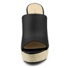 Allegra K Women's Open Toe Padded Insole Slip-on Platform Espadrille Sandals - 2 of 4