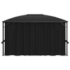 vidaXL Classic Styled Gazebo with UV-Resistant Polycarbonate Roof and Adjustable Polyester Curtains - 157.5"x118.1"x104.3" Anthracite - 2 of 4