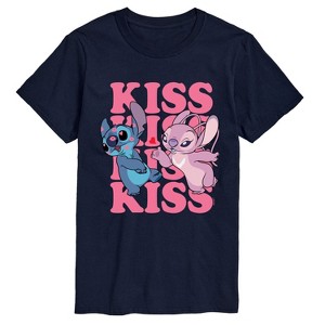Men's - Lilo and Stitch - Kiss Short Sleeve Graphic T-Shirt - 1 of 4