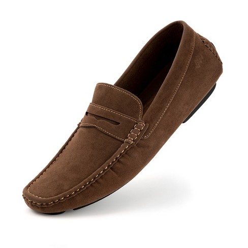 Mens casual hot sale suede loafers