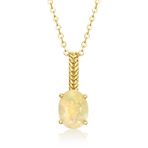 Ross-Simons Opal Pendant Necklace in 10kt Yellow Gold - 1 of 3