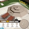Tangkula 10 FT Solar Patio Umbrella w/ 32 LED Lights 3-Tier Vented Top Tilt Adjustment - 4 of 4