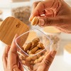OU Airtight Food Storage Container 1.9cup, Clear Plastic Food Storage Container with Leak Proof Bamboo Lid, Stackable Kitchen Pantry Organizer - 2 of 4