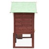 vidaXL Rabbit Hutch Mocha and White 55.1"x24.8"x47.2" Solid Firwood - 3 of 4