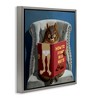 Stupell Industries Squirrel Reading Sassy Book Floating Frame Canvas Art, Gray, 18" x 18" - 2 of 4
