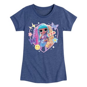 Girls' - LOL Surprise! - Candylicious, Butterflies, & Hearts Fitted Short Sleeve Graphic T-Shirt - 1 of 4