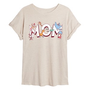 Women's - Dr. Seuss - Mom Seuss Characters Oversized Graphic T-Shirt - 1 of 4