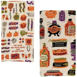 26.0 Inch Too Much Candy Brewing Up Fun Kitchen Halloween Kitchen Towel - 1 of 3