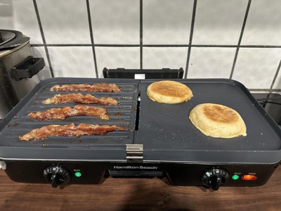 Hamilton Beach 3-in-1 Indoor Grill and Electric Griddle, Grill and Bacon  Cooker