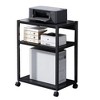 Computer Tower Stand, PC Tower Stand CPU Holder Cart with Locking Caster Wheels, Metal Computer Cart for Home Office - 3 of 4