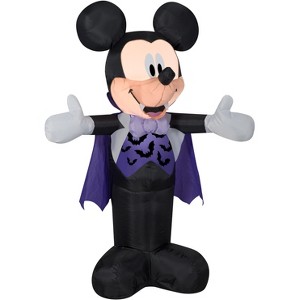 Disney Airblown Inflatable Mickey in Vampire Costume Disney , 3.5 ft Tall, Multicolored - 1 of 4