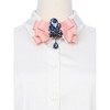 INSPIRE CHIC Women's Satin with Blue Rhinestone Bow Tie One Size Pink - 4 of 4