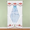Collections Etc Embroidered Poinsettia Scroll Scalloped Edge Drapes - 4 of 4