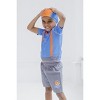 Blippi Rash Guard Swim Trunks and Cap 3 Piece Swimsuit Set Toddler - 2 of 4