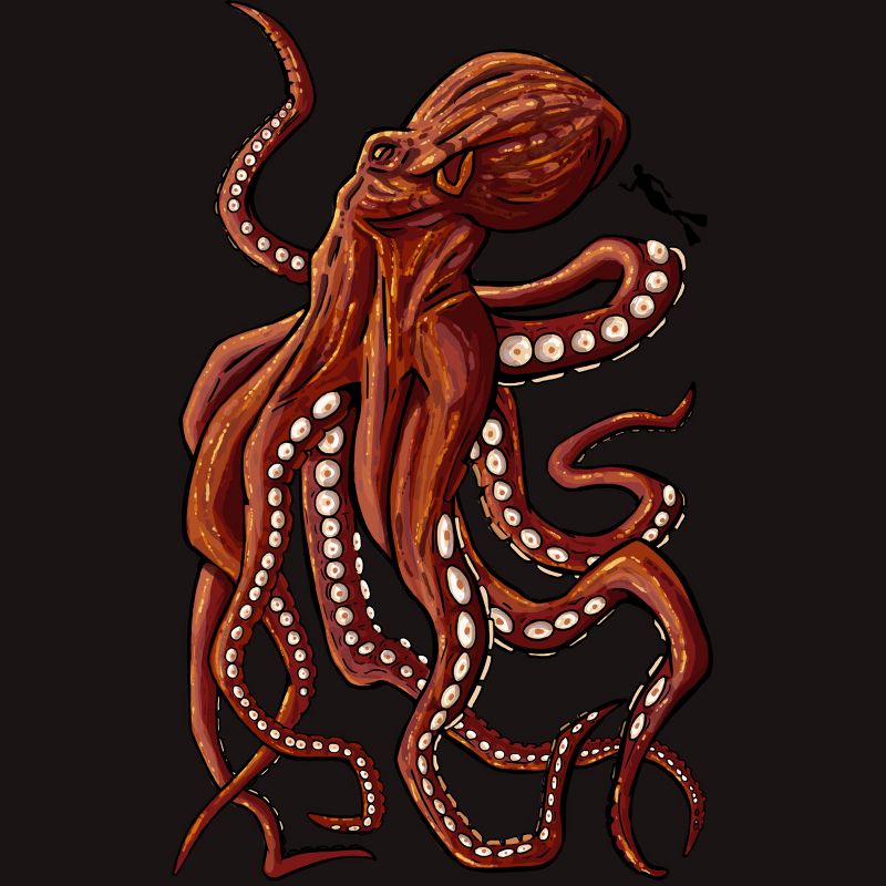 Men's Design By Humans Octopus By Anthony1287 T-Shirt, 2 of 5