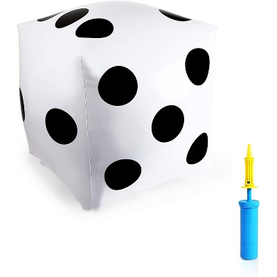 Okuna Outpost 2 Pack Giant Inflatable Dice with Air Pump, Outdoor Play Toys, 20 Inches