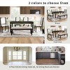 6-Piece Dining Table Set with Upholstered Tufted Chairs and Bench, Solid Wood Frame and 60in Rectangular Table for Modern Kitchen-Cuddlewood - 2 of 4